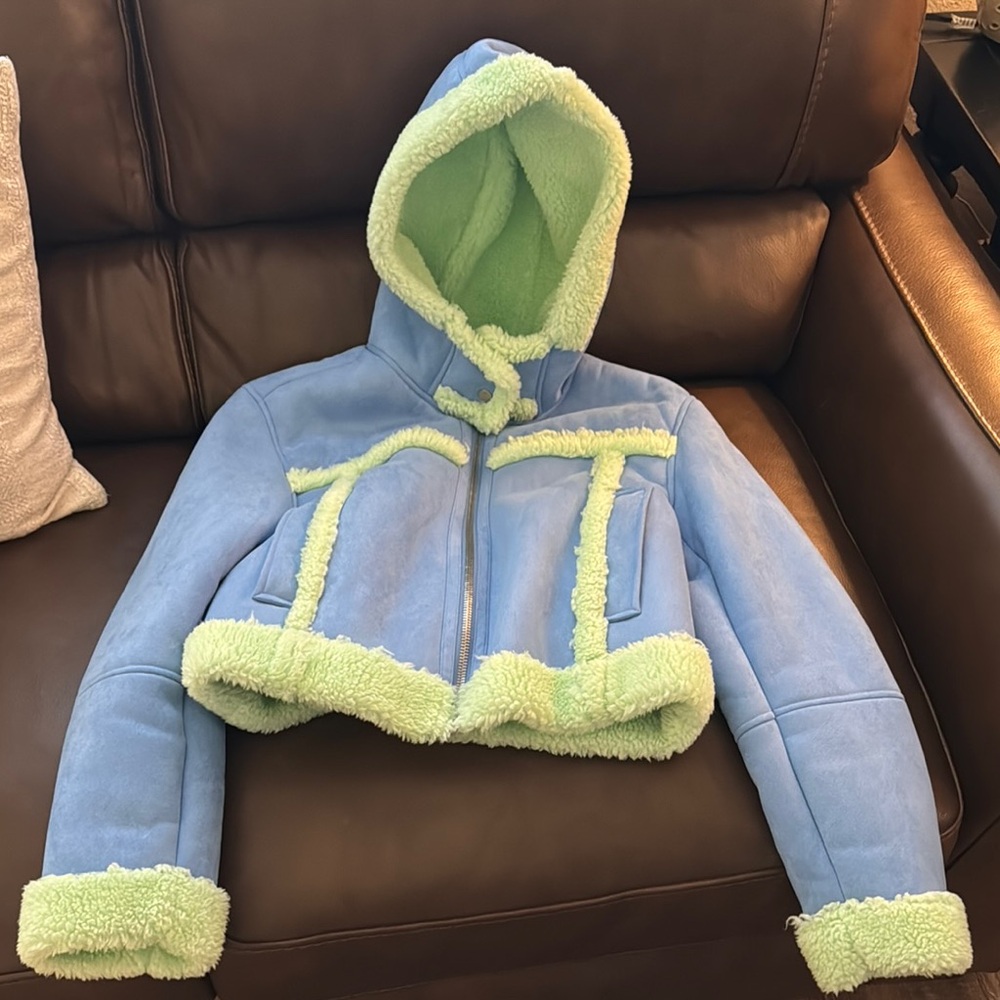 Urban Outfitters Blue and Green Utility Jacket